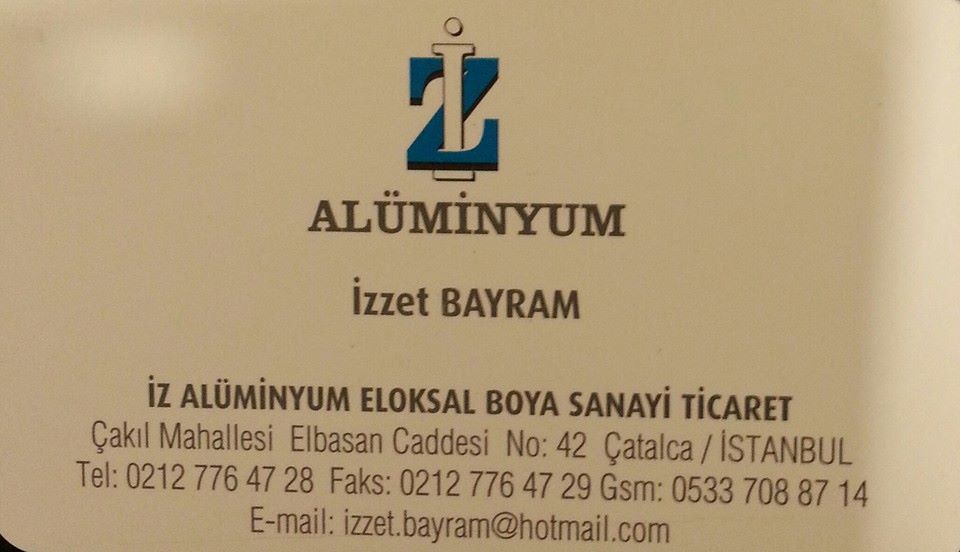 İz Alüminyum Eloksal Boya Sanayi Ticaret