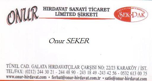 ONUR HIRDAVAT SAN.TİC.LTD.ŞT