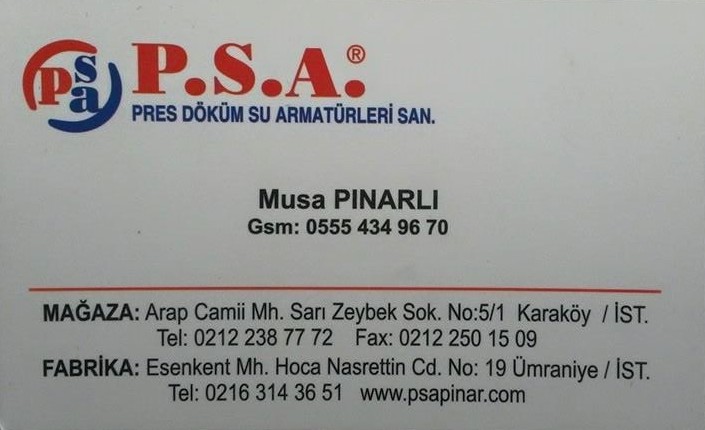 P.S.A. Press Döküm Su Armatürleri San.