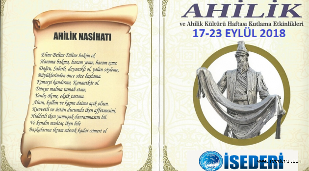 17-23 EYLÜL 2018 AHİLİK HAFTASI KUTLAMALARI