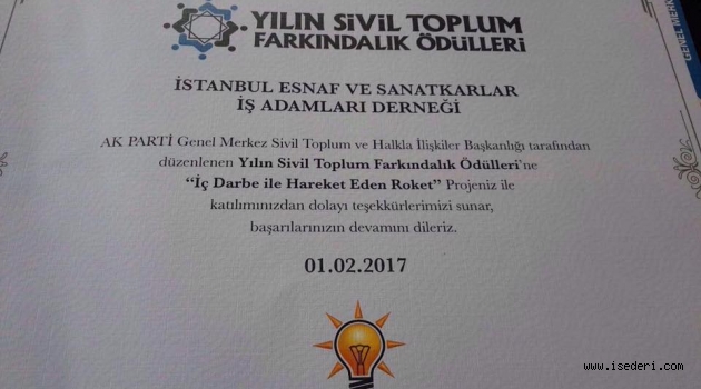 İSEDERİ YILIN SİVİL TOPLUM FARKINDALIK ÖDÜLLERİ